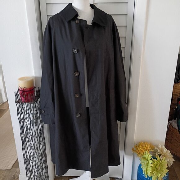 Lauren Ralph Lauren Men's Black Removable lining & Collar Belted Trench 40S - Picture 2 of 12